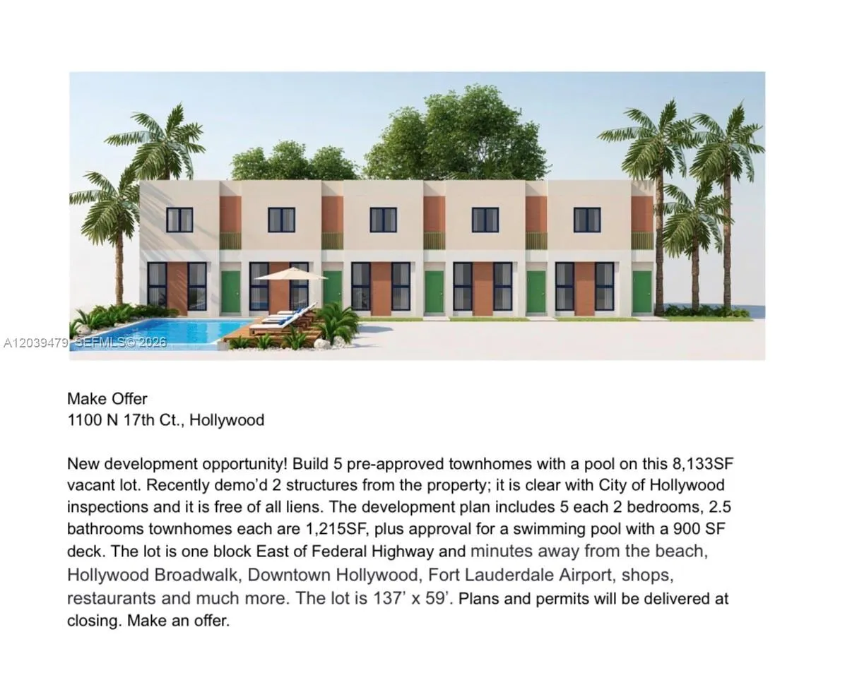 Listing  1100 N 17th Court, Hollywood, FL 33020, Hollywood, FL 33020