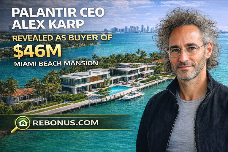 Palantir CEO Alex Karp Revealed as Buyer of $46M Miami Beach Waterfront Mansion